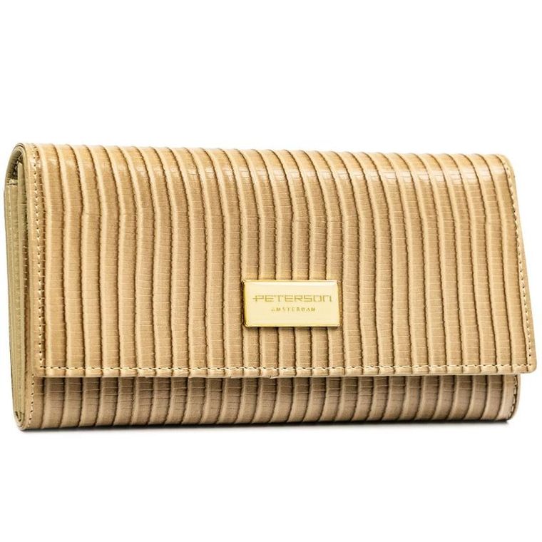 Portfel, beżowy, skóra ekologiczna, Peterson