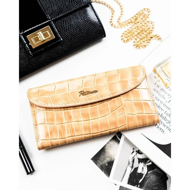 Portfel, beżowy, skóra ekologiczna, Peterson