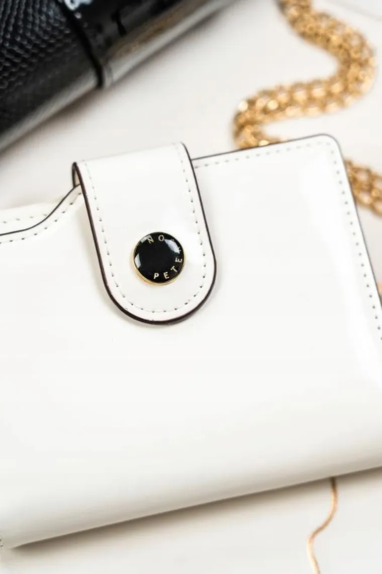 Portfel, biały, skóra ekologiczna, Peterson