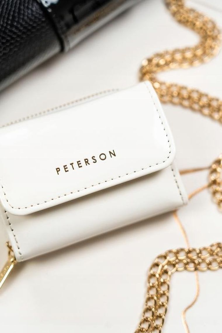 Portfel, biały, skóra ekologiczna, Peterson