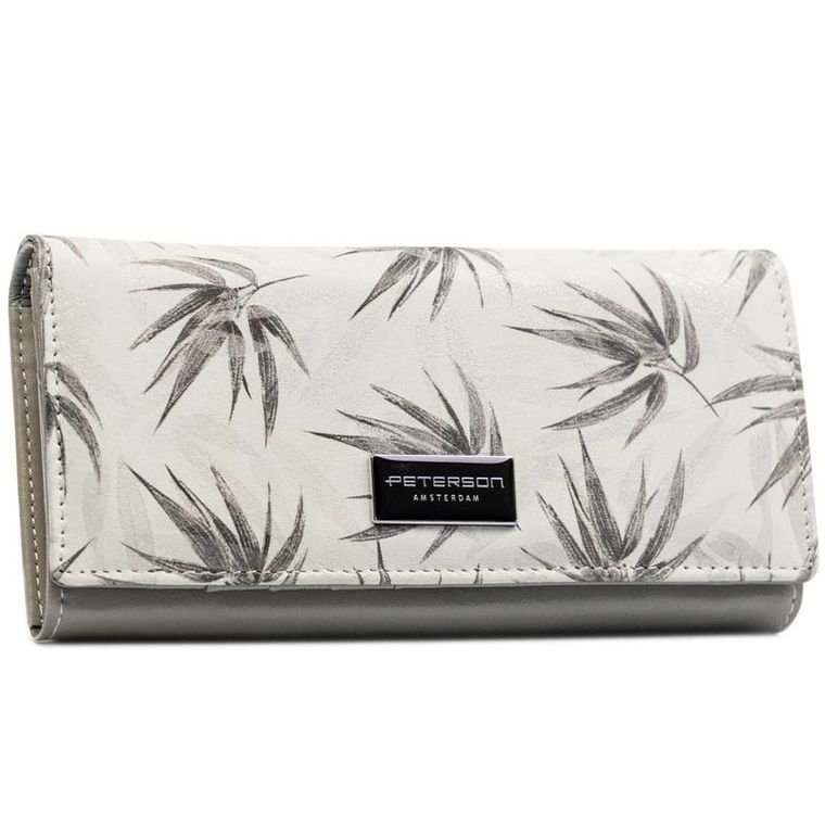 Portfel, biały, skóra ekologiczna, Peterson