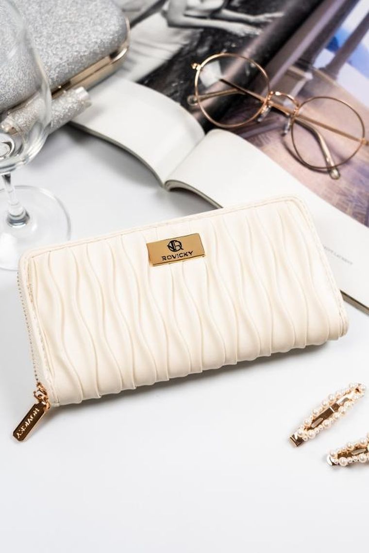 Portfel, biały, skóra ekologiczna, Rovicky