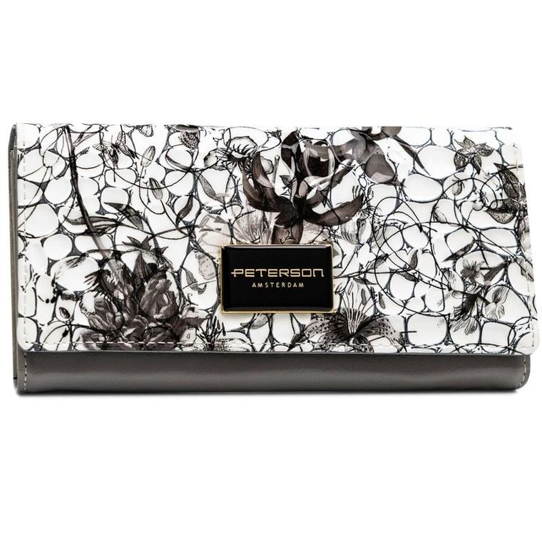 Portfel, biały, skórzany, Petereson