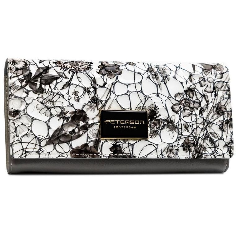 Portfel, biały, skórzany, Petereson