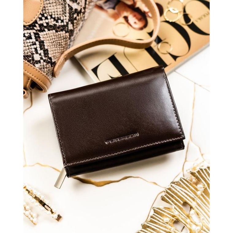 Portfel, brązowy, RFID, Peterson