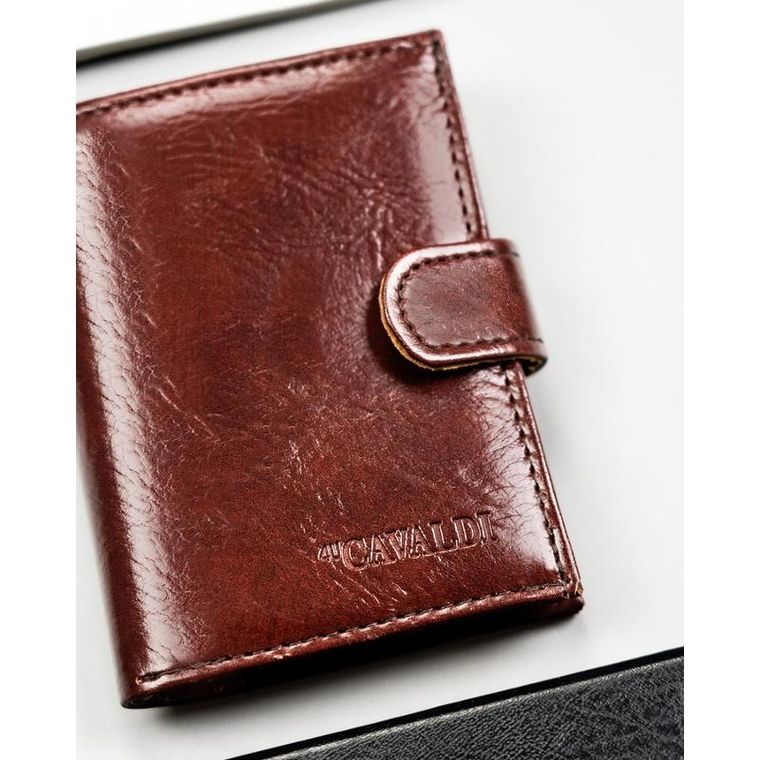 Portfel, brązowy, skóra ekologiczna, 4U Cavaldi