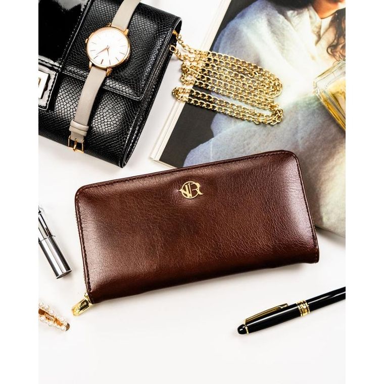 Portfel, brązowy, skóra ekologiczna, Rovicky