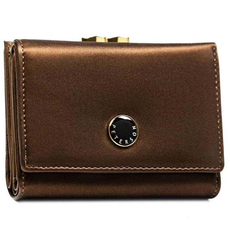 Portfel, brązowy, skóra naturalna i ekologiczna, Peterson