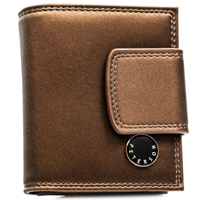 Portfel, brązowy, skóra naturalna i ekologiczna, Peterson