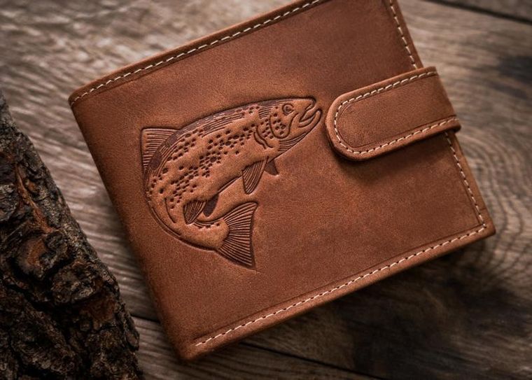 Portfel, brązowy, skórzany, Always Wild