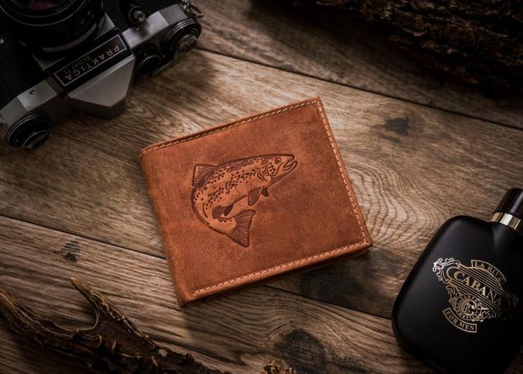 Portfel, brązowy, skórzany, Always Wild