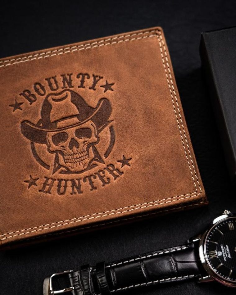 Portfel, brązowy, skórzany, Always Wild