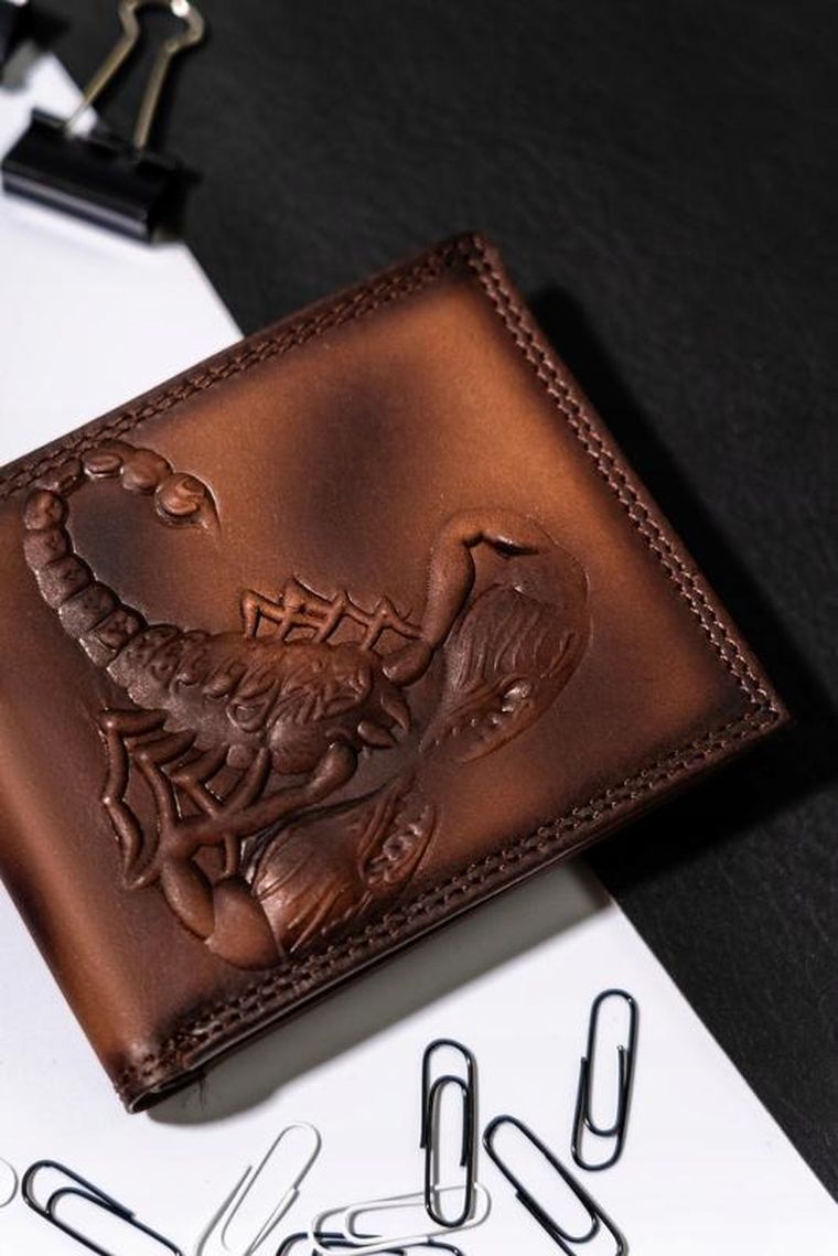 Portfel, brązowy, skórzany, Always Wild