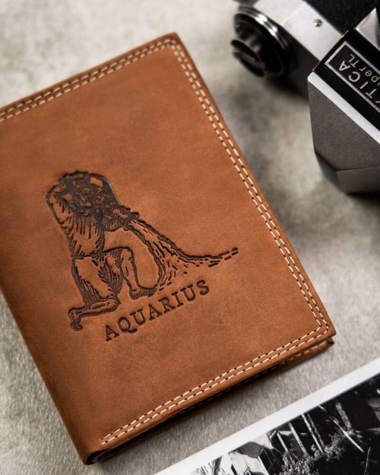 Portfel, brązowy, skórzany, RFID, Always Wild