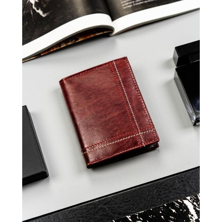 Portfel, brązowy, skórzany, RFID, Always Wild