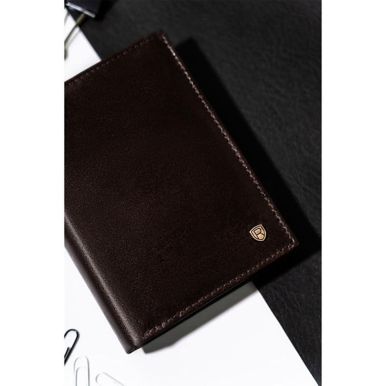 Portfel, brązowy, skórzany, RFID, Rovicky