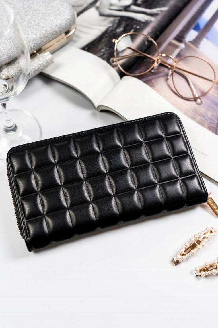 Portfel, czarny, skóra ekologiczna, Rovicky