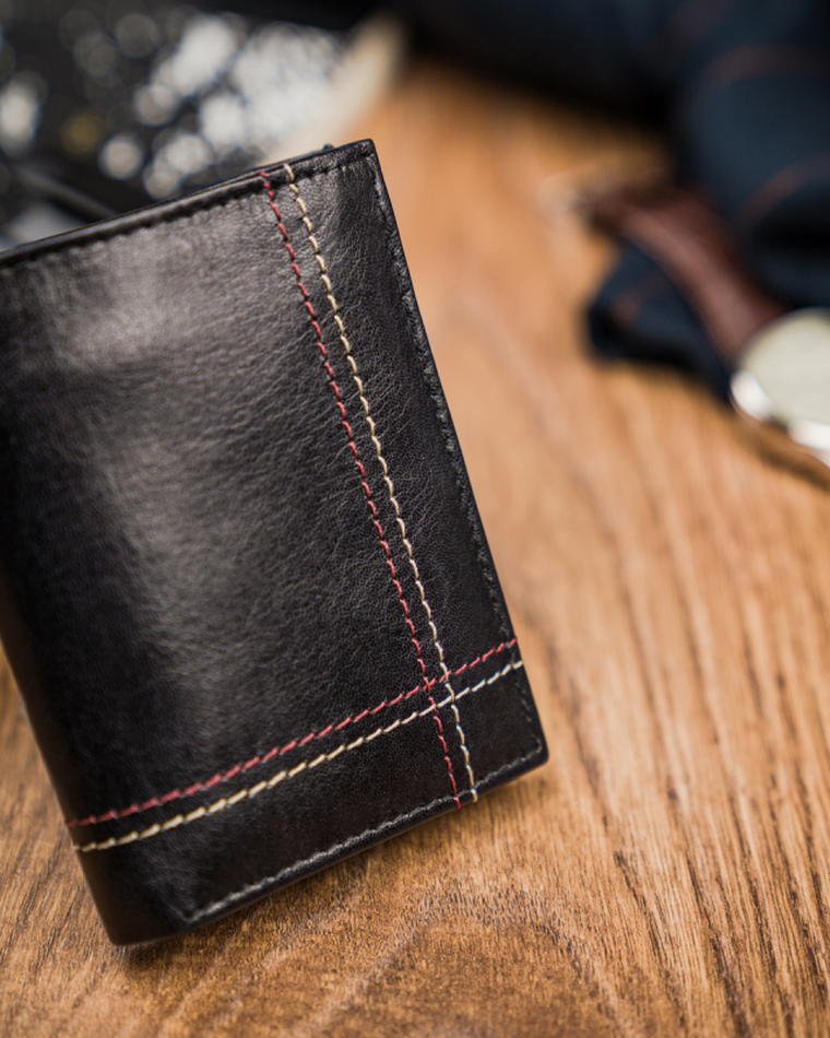 Portfel, czarny, skórzany, Always Wild