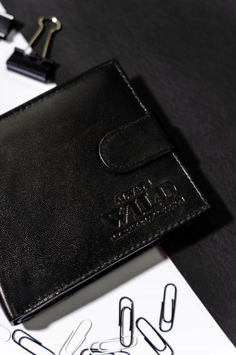 Portfel, czarny, skórzany, Always Wild