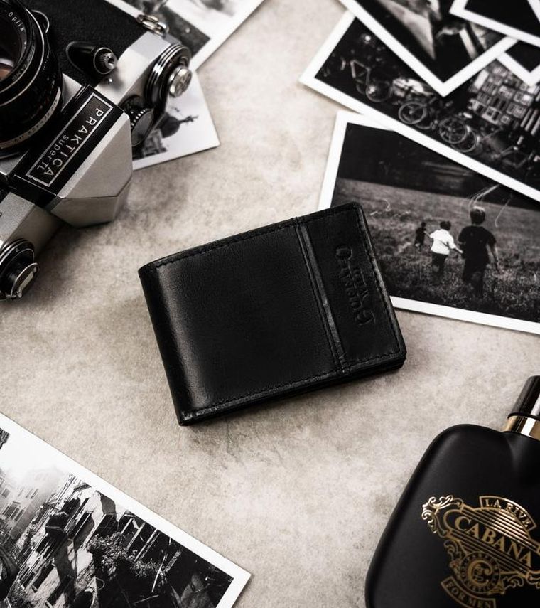 Portfel, czarny, skórzany, Buffalo Wild