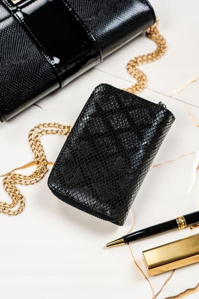 Portfel, czarny, skórzany, Lorenti