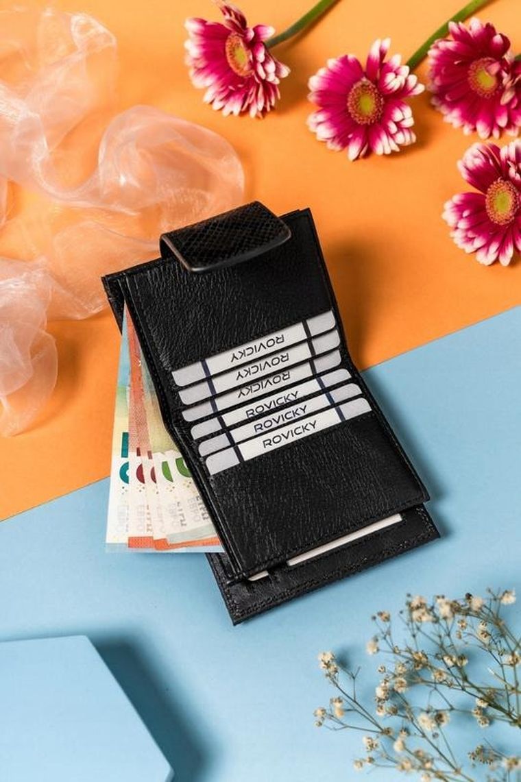 Portfel, czarny, skórzany, Lorenti