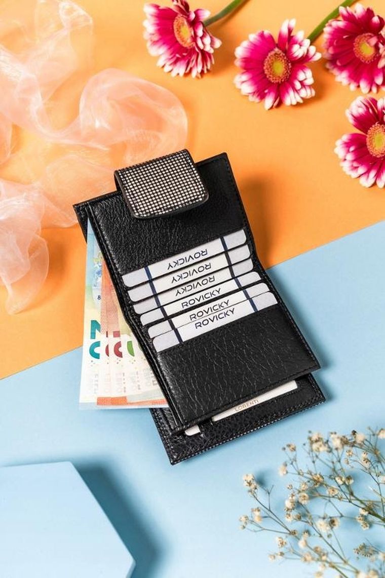 Portfel, czarny, skórzany, Lorenti