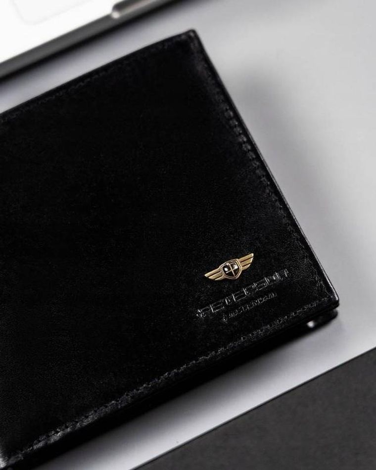 Portfel, czarny, skórzany, Peterson