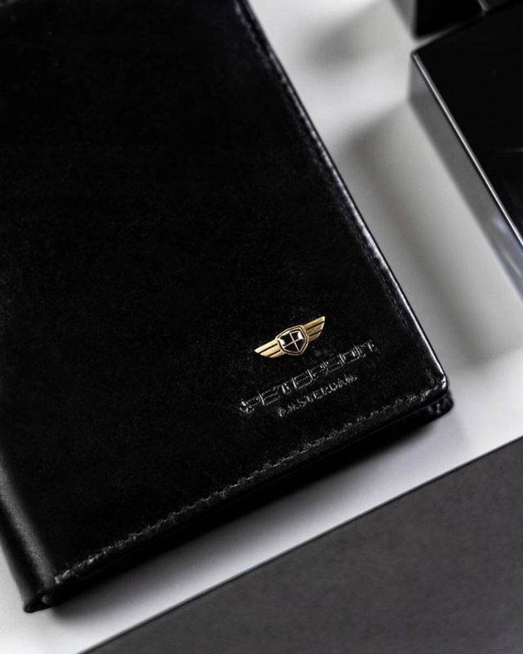 Portfel, czarny, skórzany, Peterson