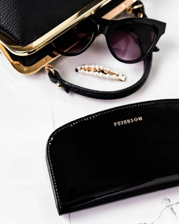 Portfel, czarny, skórzany, Peterson