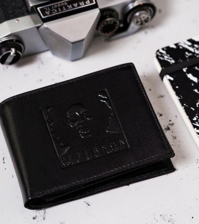 Portfel, czarny, skórzany, Peterson