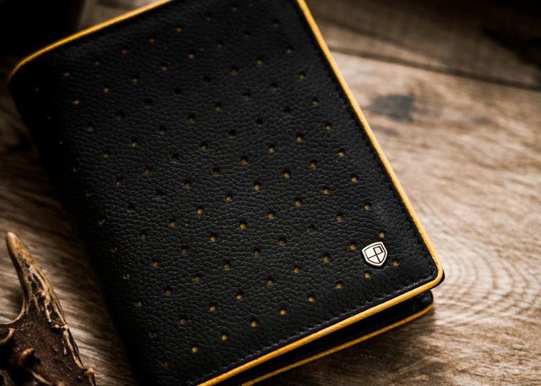 Portfel, czarny, skórzany, Peterson