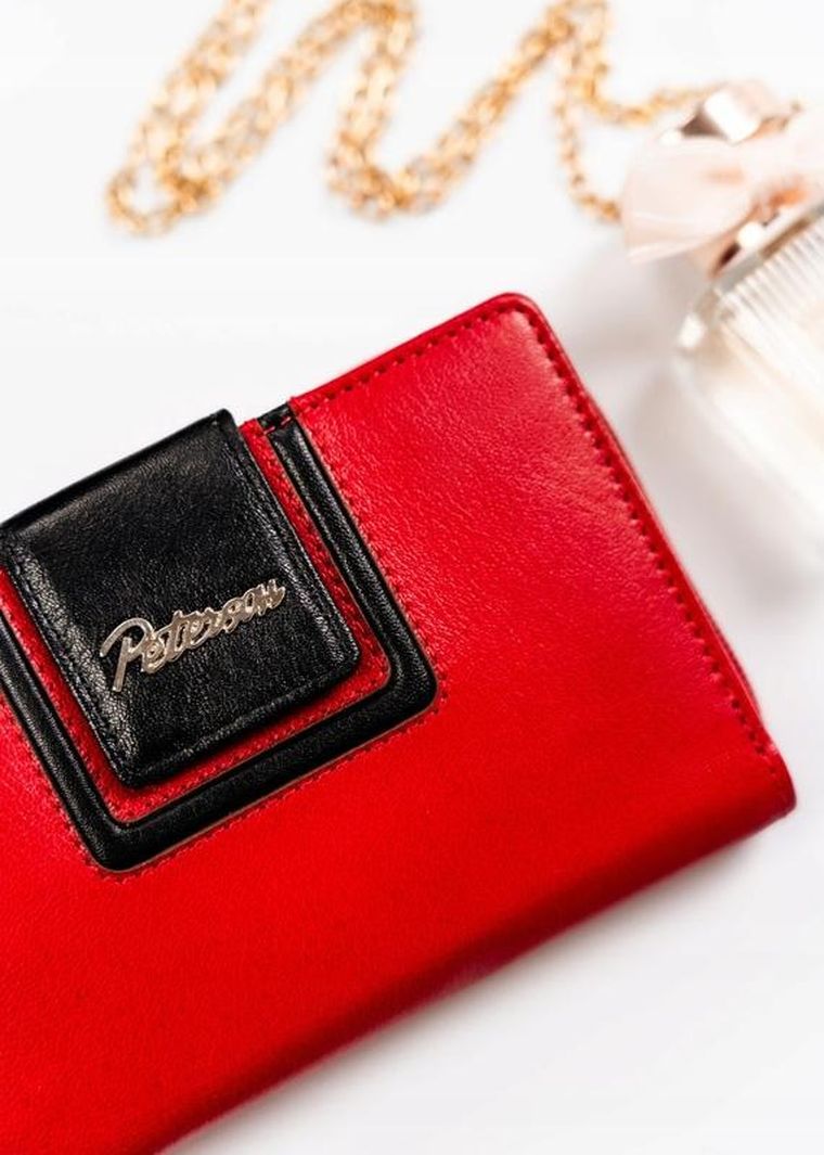 Portfel, czarny, skórzany, Peterson