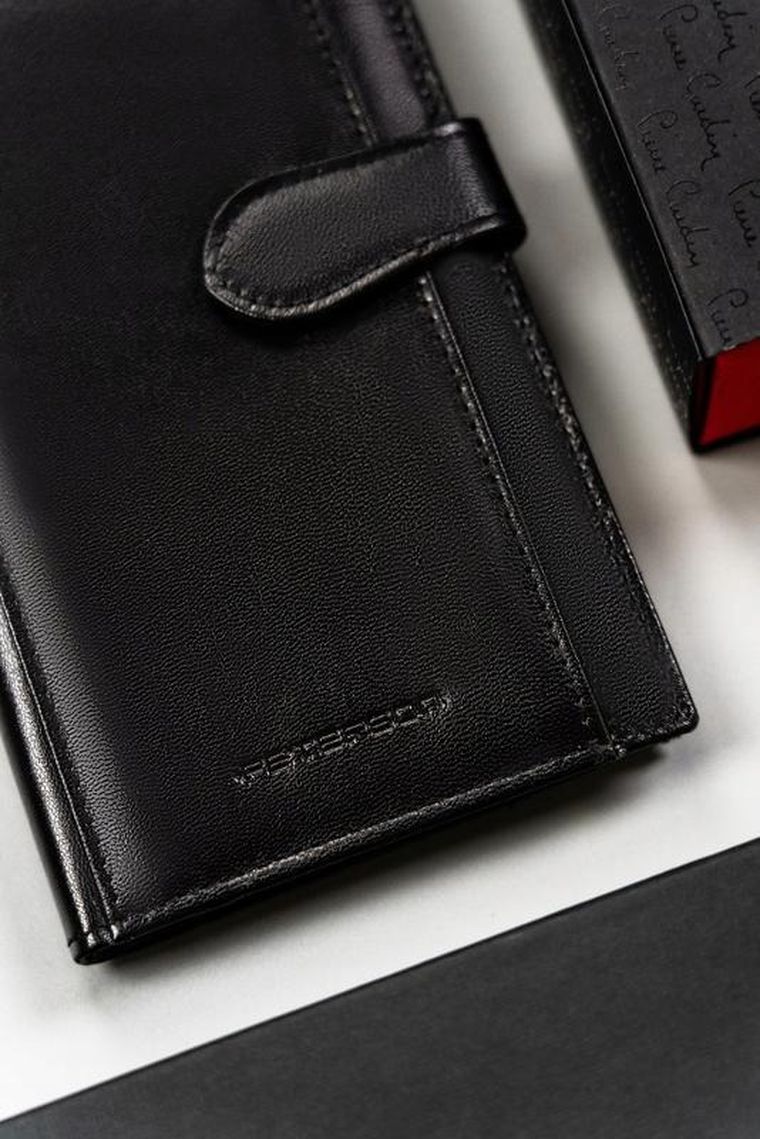 Portfel, czarny, skórzany, Peterson