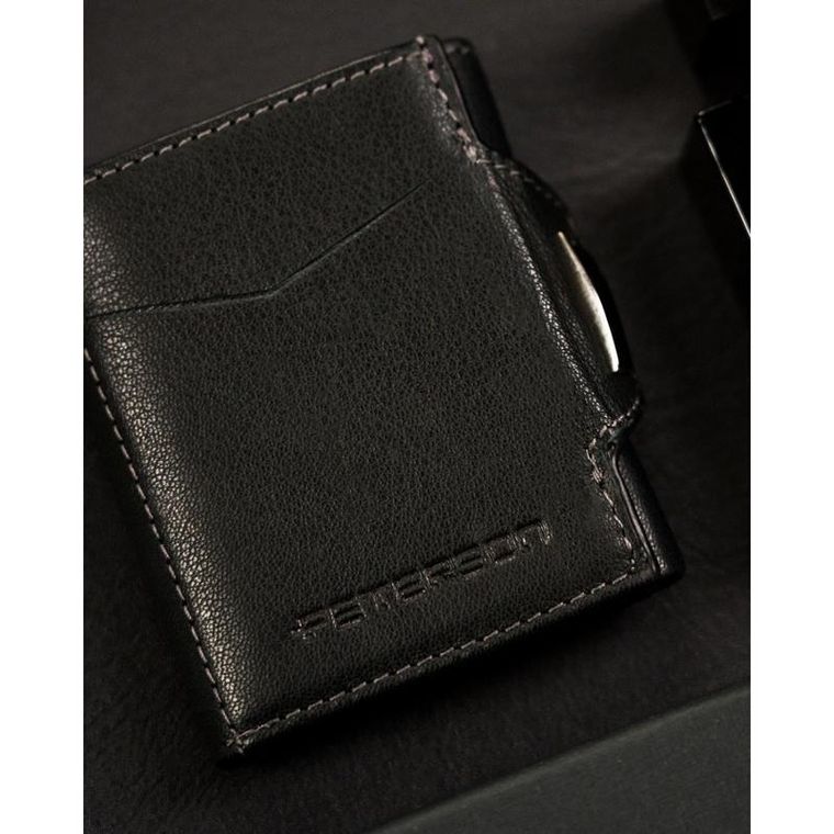 Portfel, czarny, skórzany, Peterson