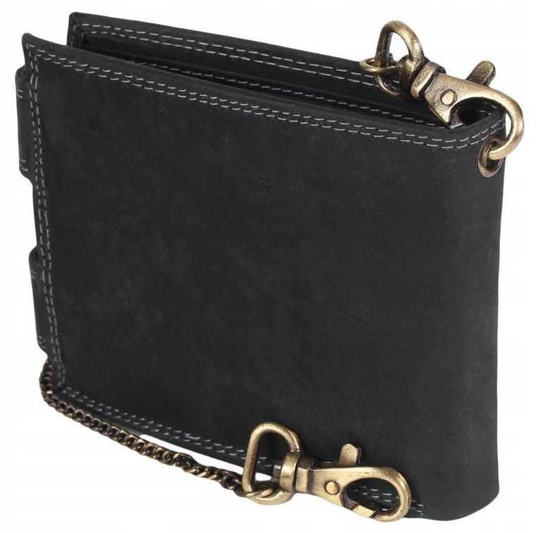 Portfel, czarny, skórzany, RFID, Always Wild