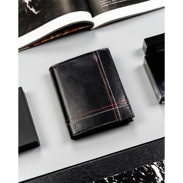 Portfel, czarny, skórzany, RFID, Always Wild