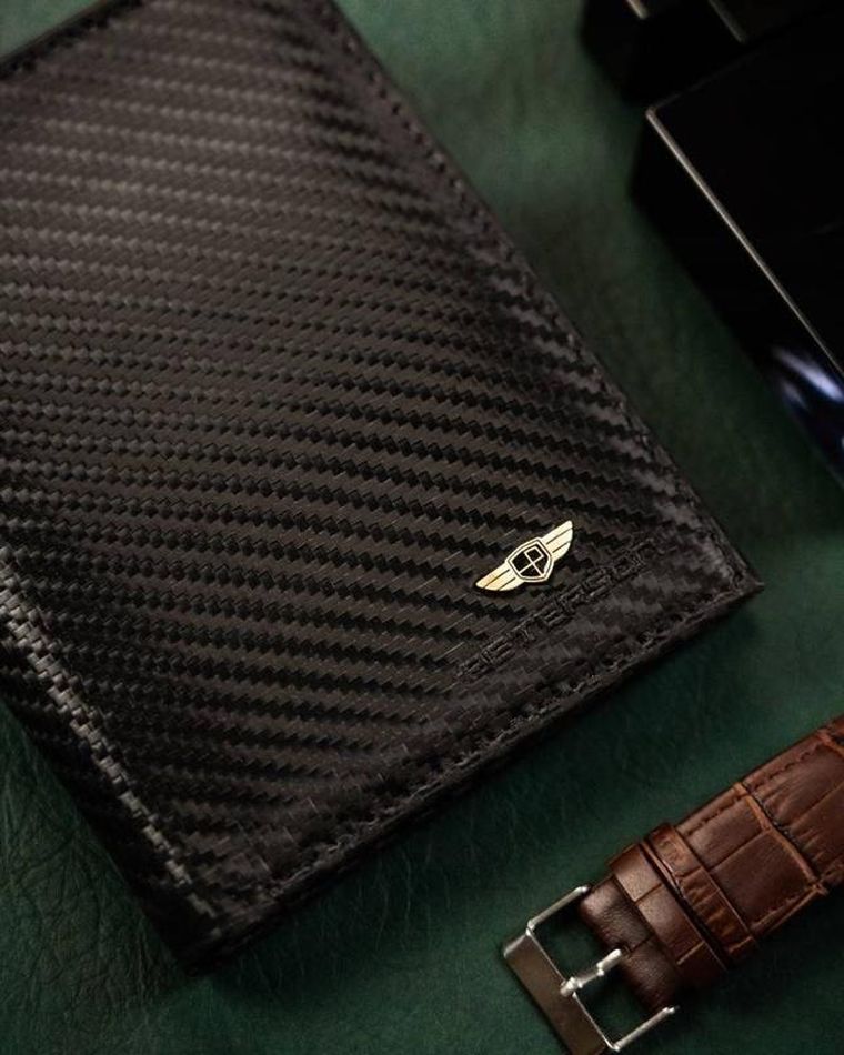 Portfel, czarny, skórzany, RFID, Peterson