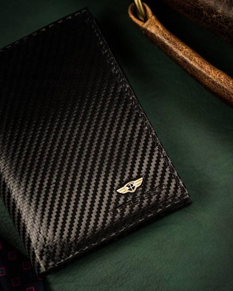 Portfel, czarny, skórzany, RFID, Peterson