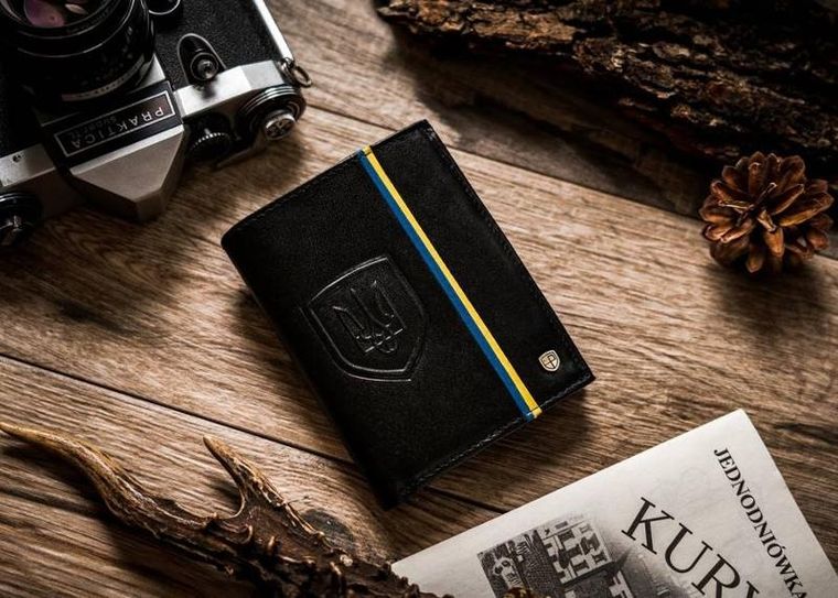 Portfel, czarny, skórzany, RFID, Peterson