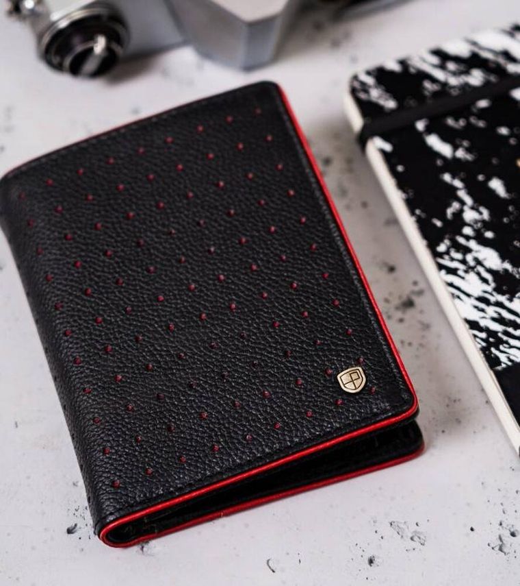 Portfel, czarny, skórzany, RFID, Peterson