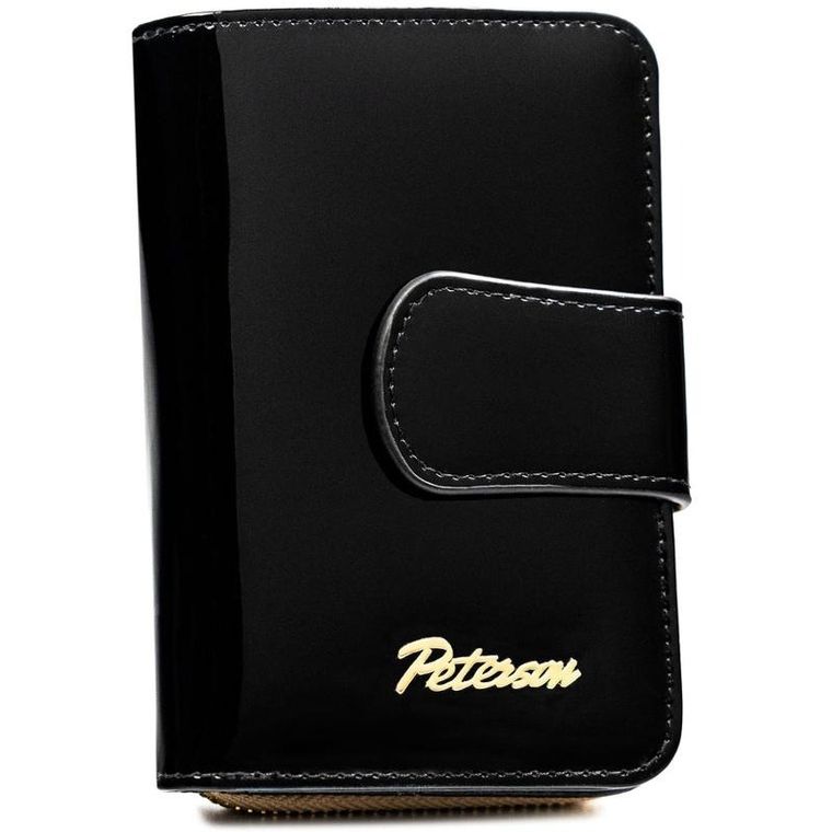 Portfel, czarny, skórzany, RFID, Peterson