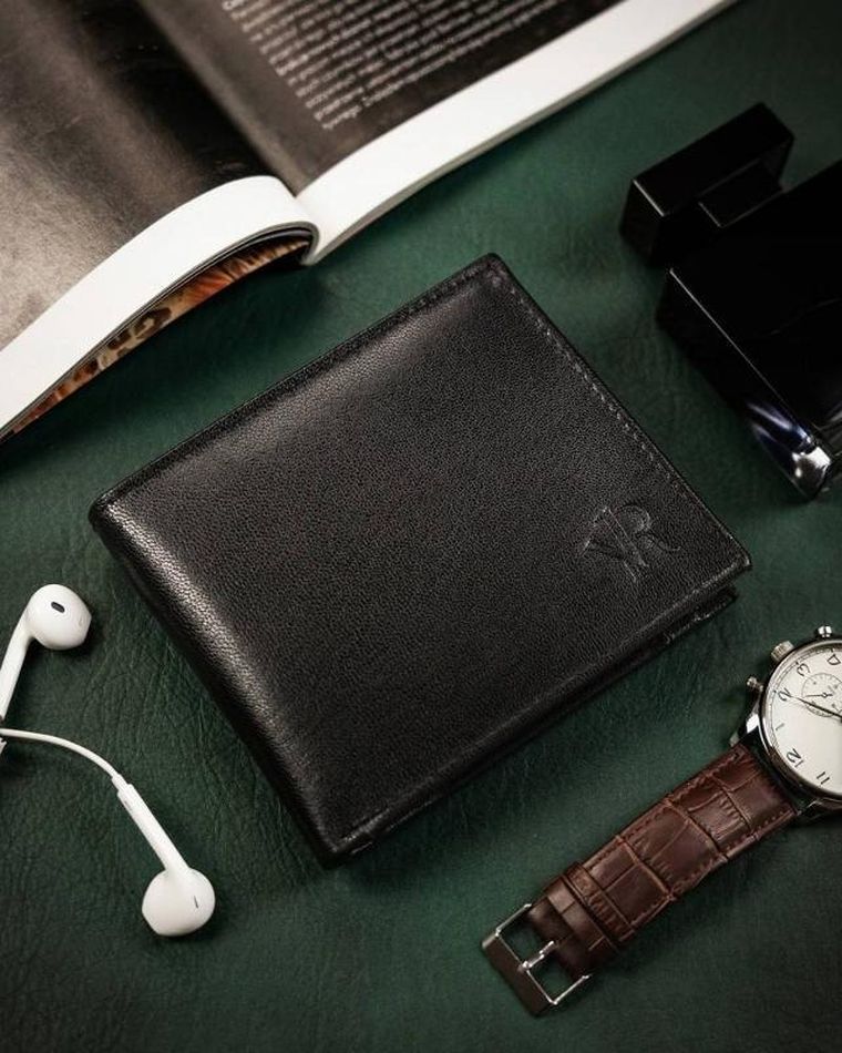 Portfel, czarny, skórzany, RFID, Rovicky