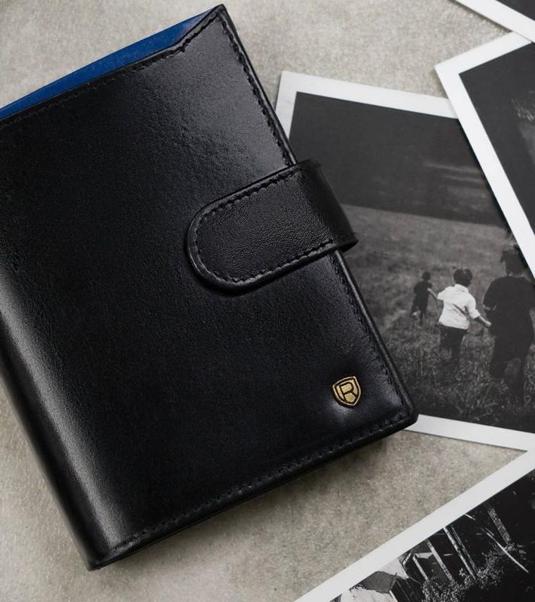 Portfel, czarny, skórzany, RFID, Rovicky