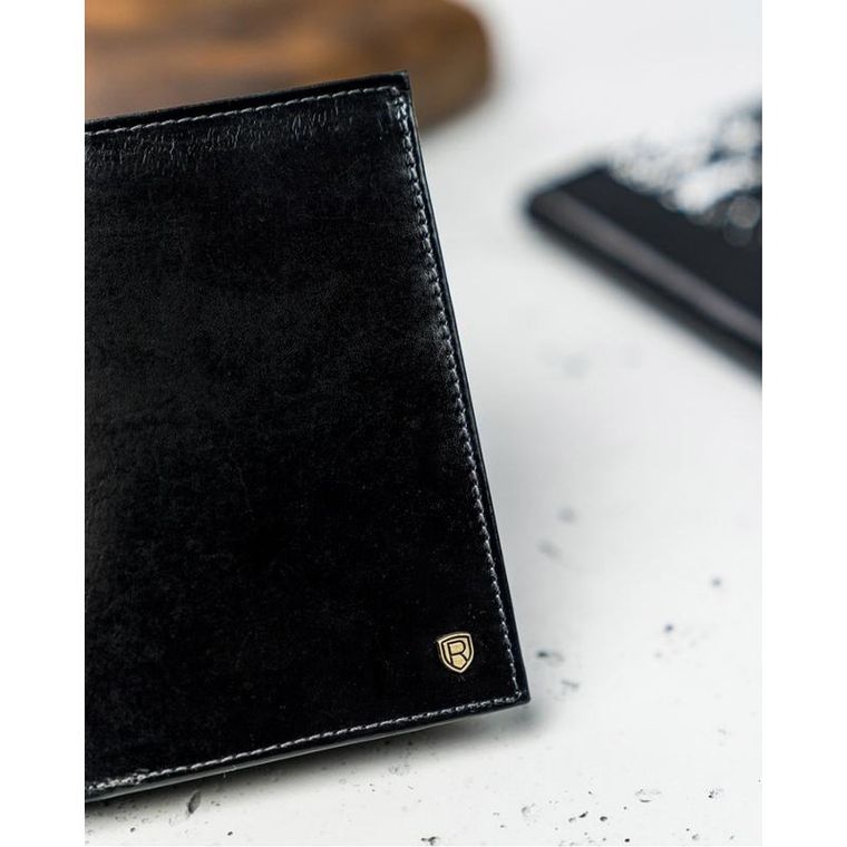 Portfel, czarny, skórzany, RFID, Rovicky