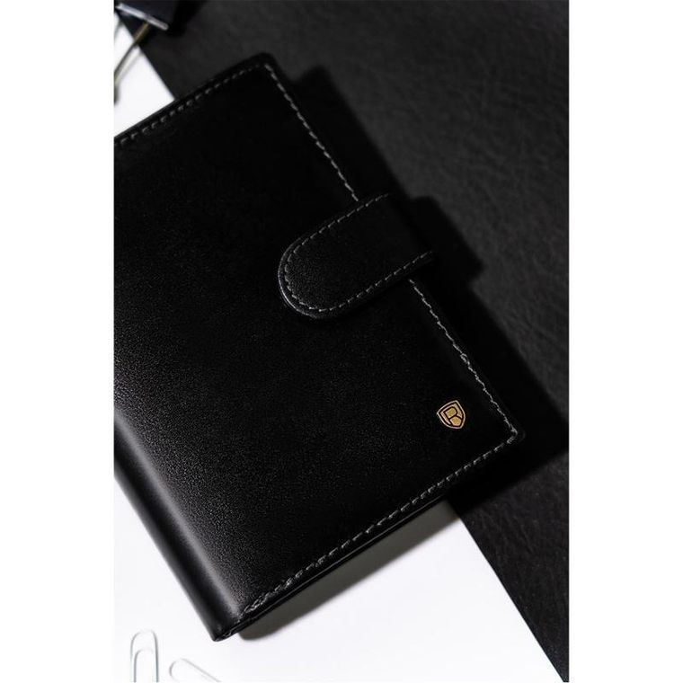 Portfel, czarny, skórzany, RFID, Rovicky