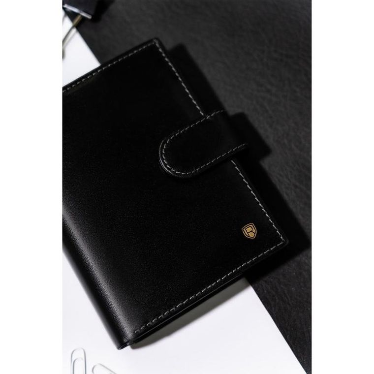 Portfel, czarny, skórzany, RFID, Rovicky