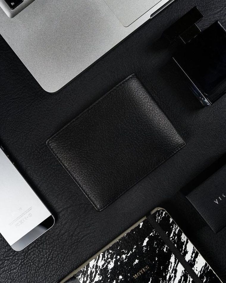 Portfel, czarny, skórzany, Ronaldo