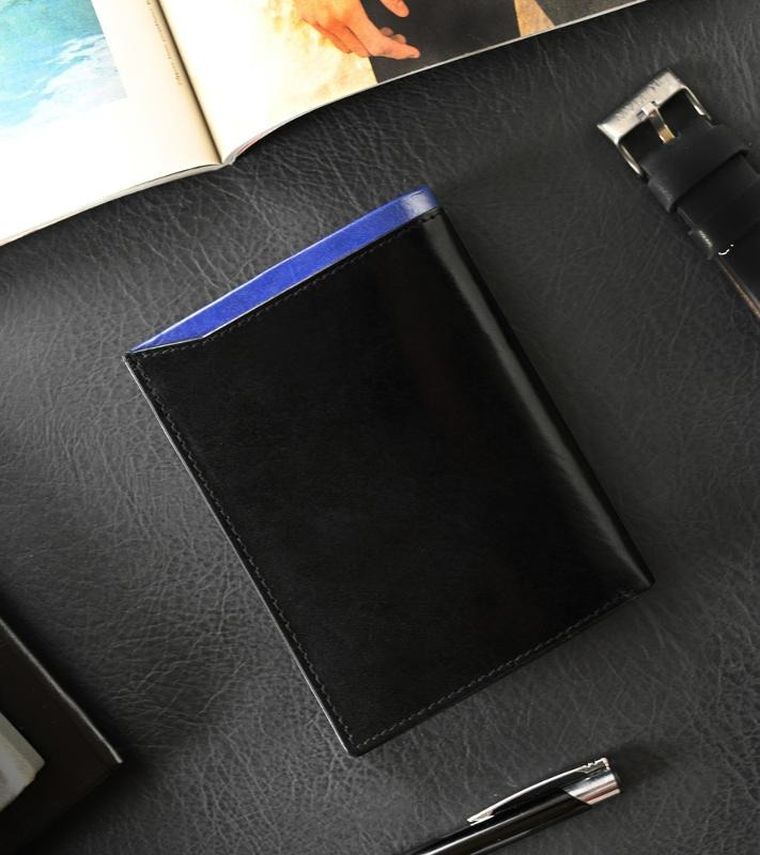 Portfel, czarny, skórzany, Ronaldo