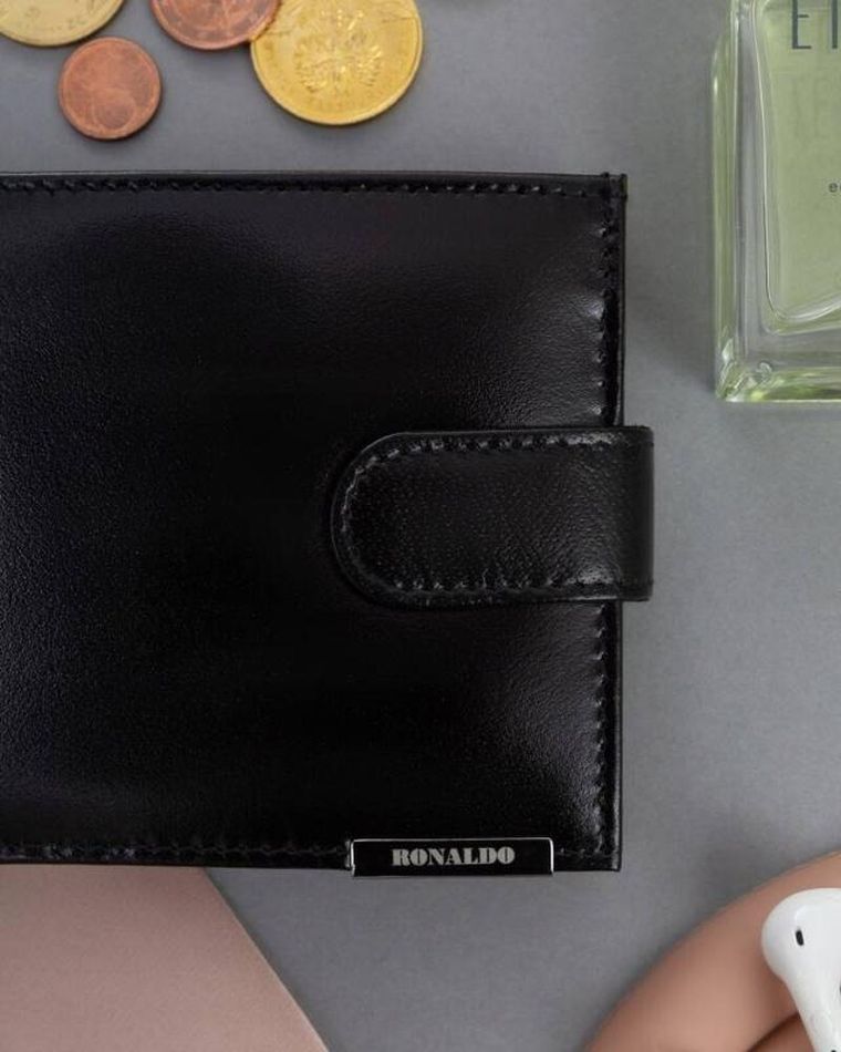 Portfel, czarny, skórzany, Ronaldo